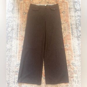 Loft checkered Wide-Leg Trousers NWOT